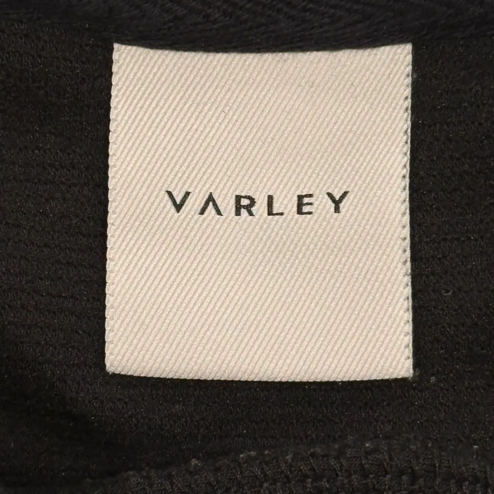 Varley Mae Boyfriend Sweatshirt Crewneck Side Zip Oversized Ribbed Black Small - Image 11