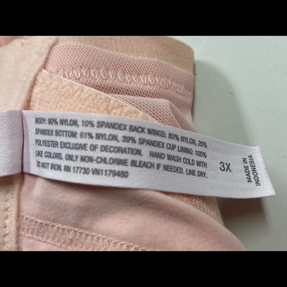 AUDEN, Peach Bralette, Size 3X, lightly lined, adjustable straps, stretchy - Image 9