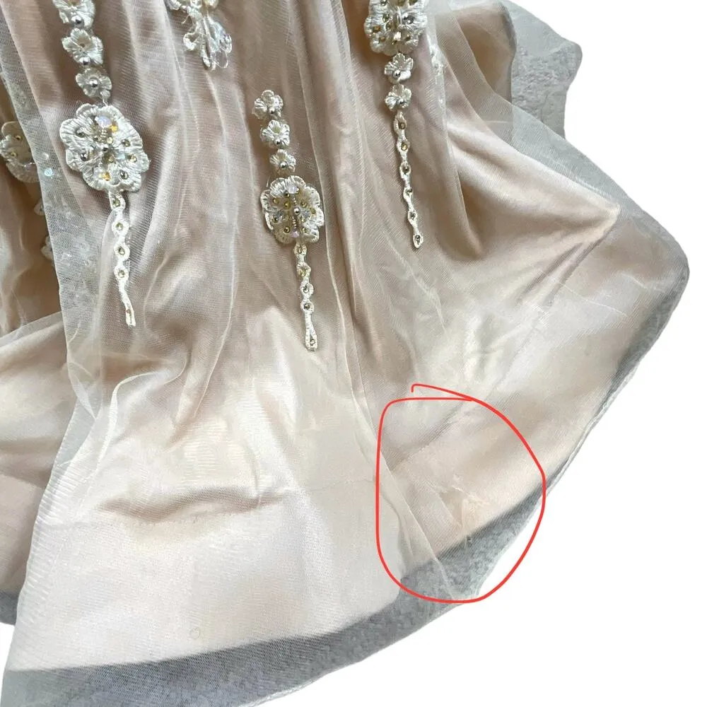 Terani Couture Pageant Gown Evening Dress Champhgne 1822GL7514 Size 14 - Image 13