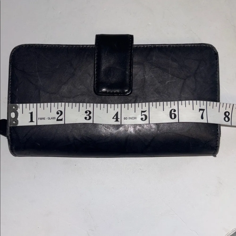 SAFE KEEPER BLACK GENUINE LEATHER WALLET MULTIPLE CARD HOLDERS SNAP/ZIP CLOSURE - Image 10