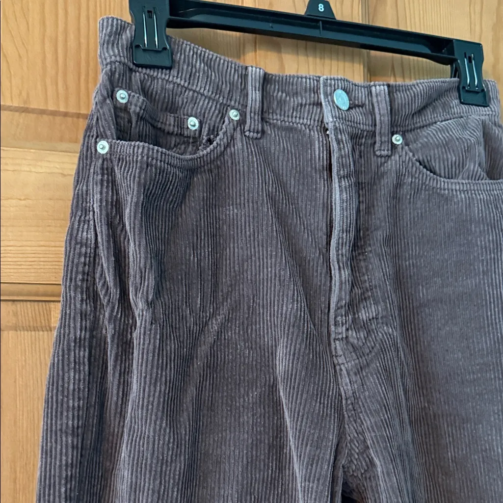 BDG by Urban Outfitters Size 24 Women's  Plum Purple Corduroy Pants High & Wide - Image 3