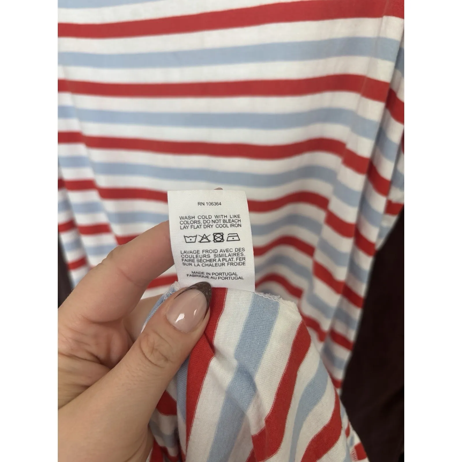 Kule White Poppy Blue Striped Cotton Midi Tank Dress Sz Large Coastal Nautical - Image 9