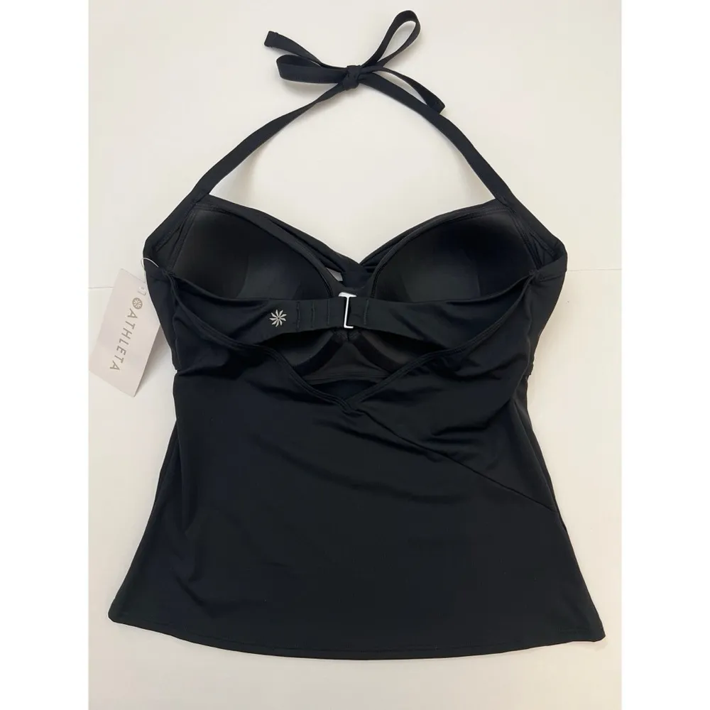 Athleta Black Hampton Bra Cup Tankini Swim Top Sz 34D/DD Women - Image 8