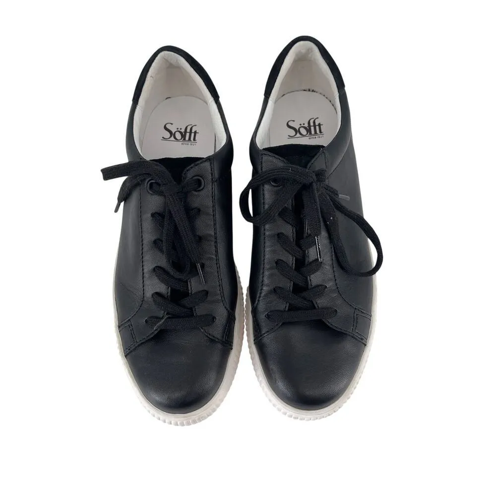 Söfft Fianna Black Leather Sneakers Women’s 8.5 Platform Comfort Lace - Image 2