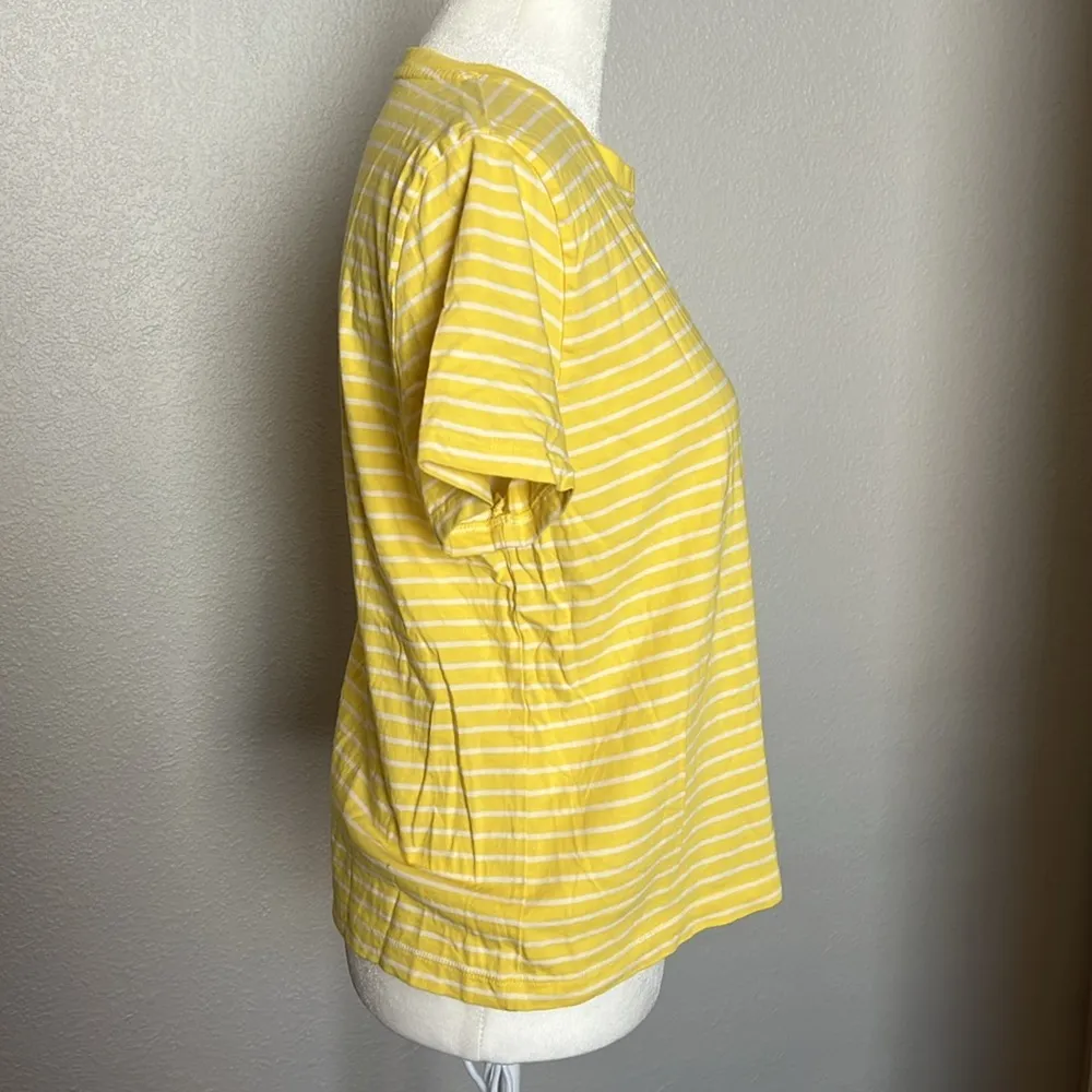Everlane Yellow Stripe Boxy TShirt Size Small - Image 2