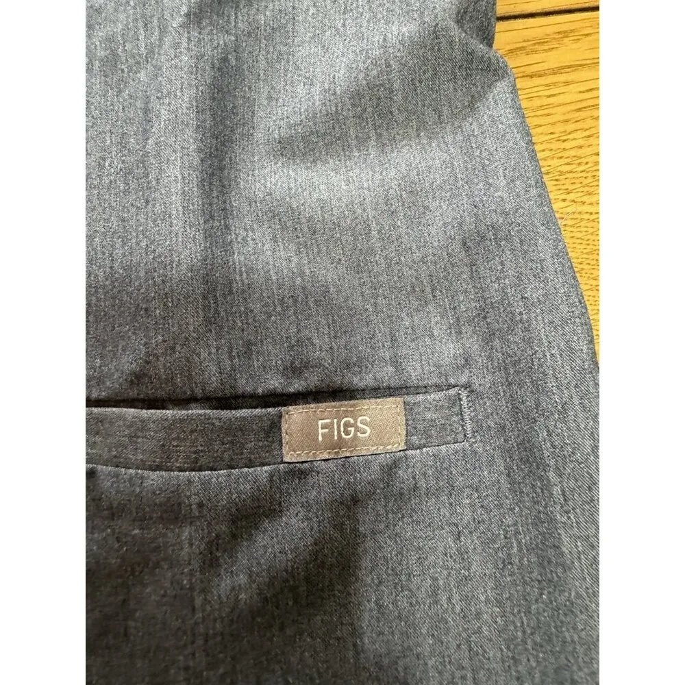 Figs Technical Collection Scrub Top Womens V Neck Blue Size X Small Pocket Nurse - Image 6