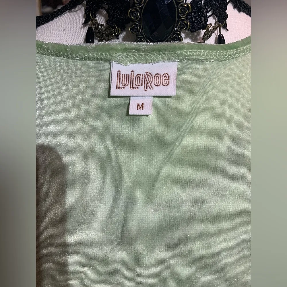 Lularoe Shirley Lime Green Velour Duster - Image 8