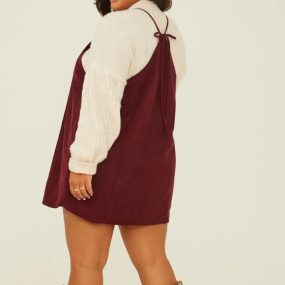 NEW Arula Burgundy Skirtall Dress Plus Size A / 1X NWT Red - Image 2