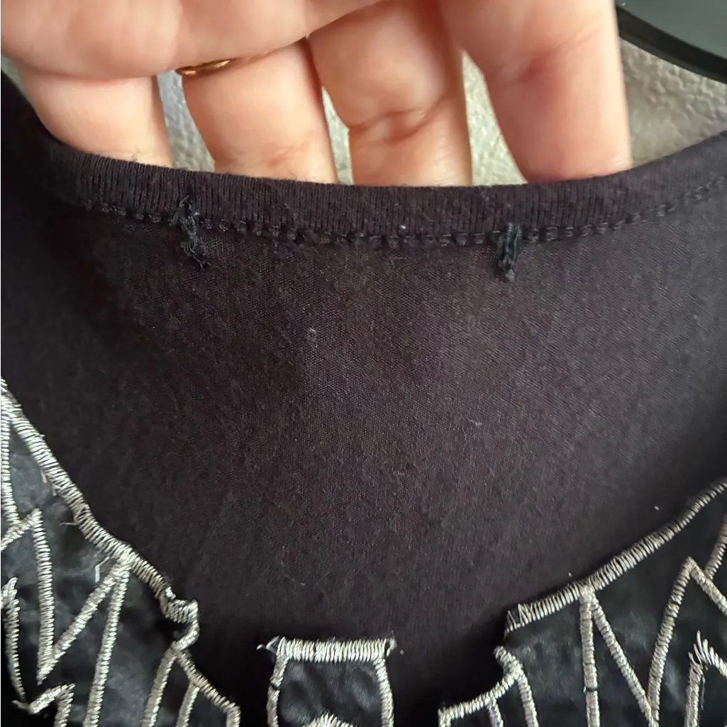 Embellished Embroidered Y2K Black Sleeveless Top Size undefined - Image 8