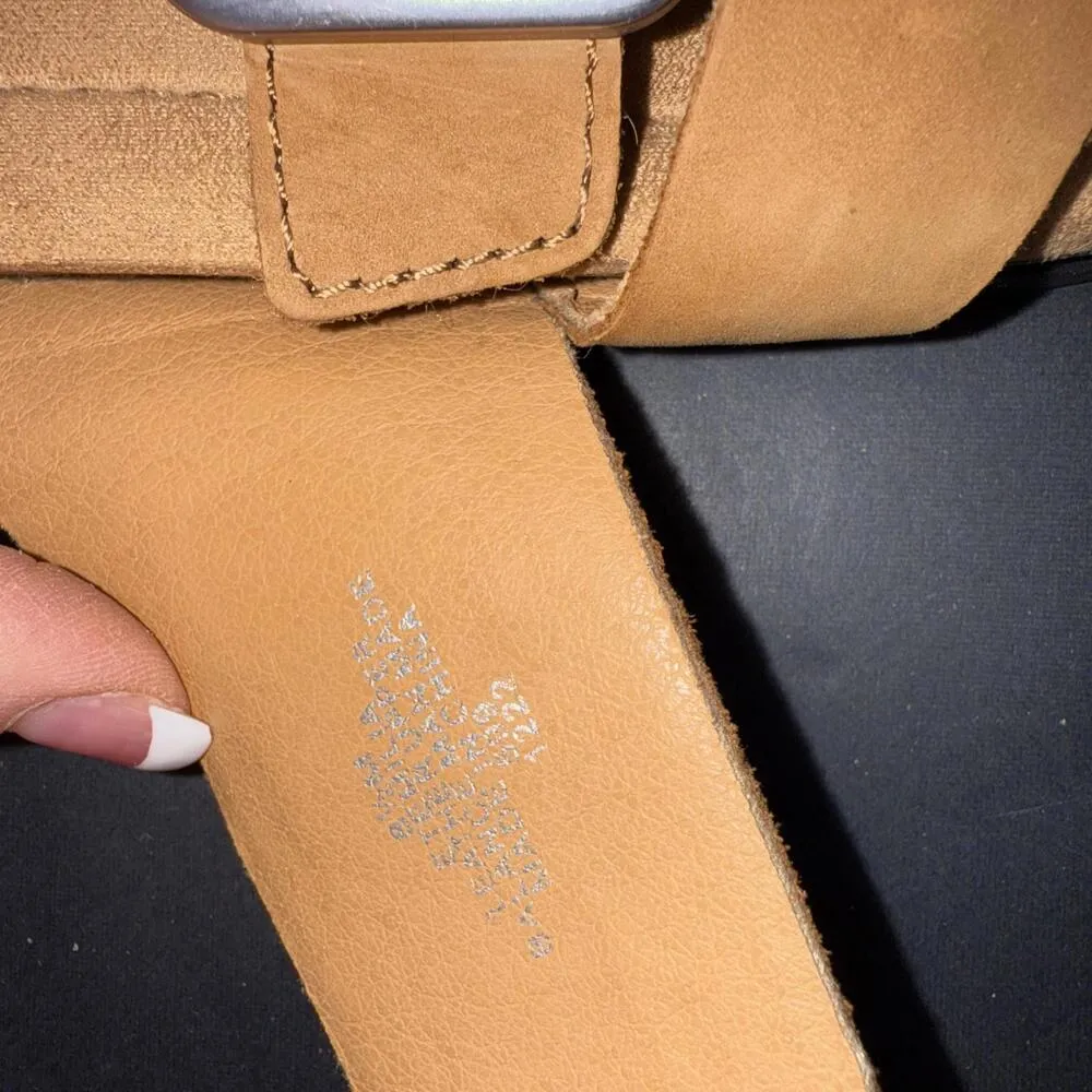 Earth Brown Leather & Cork Comfort Cushioned Strappy Slip-on Casual Sandals 8.5M - Image 3