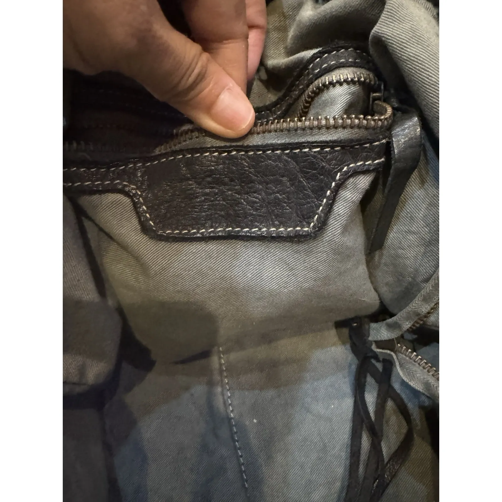 Genuine Black Leather Weaved Shoulder Bag - Image 6