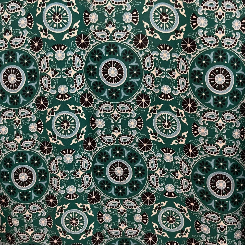 Max Studio Blue Black Tie Front Blouse - Image 9