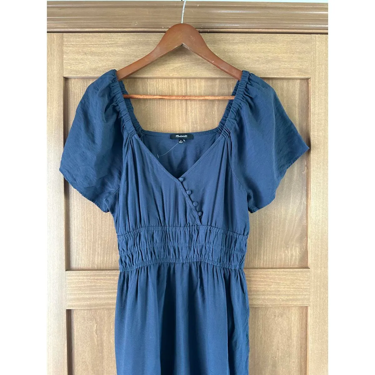 NWOT Madewell Twill Wide-Leg Jumpsuit in Dark Baltic Navy Women’s size Medium - Image 3