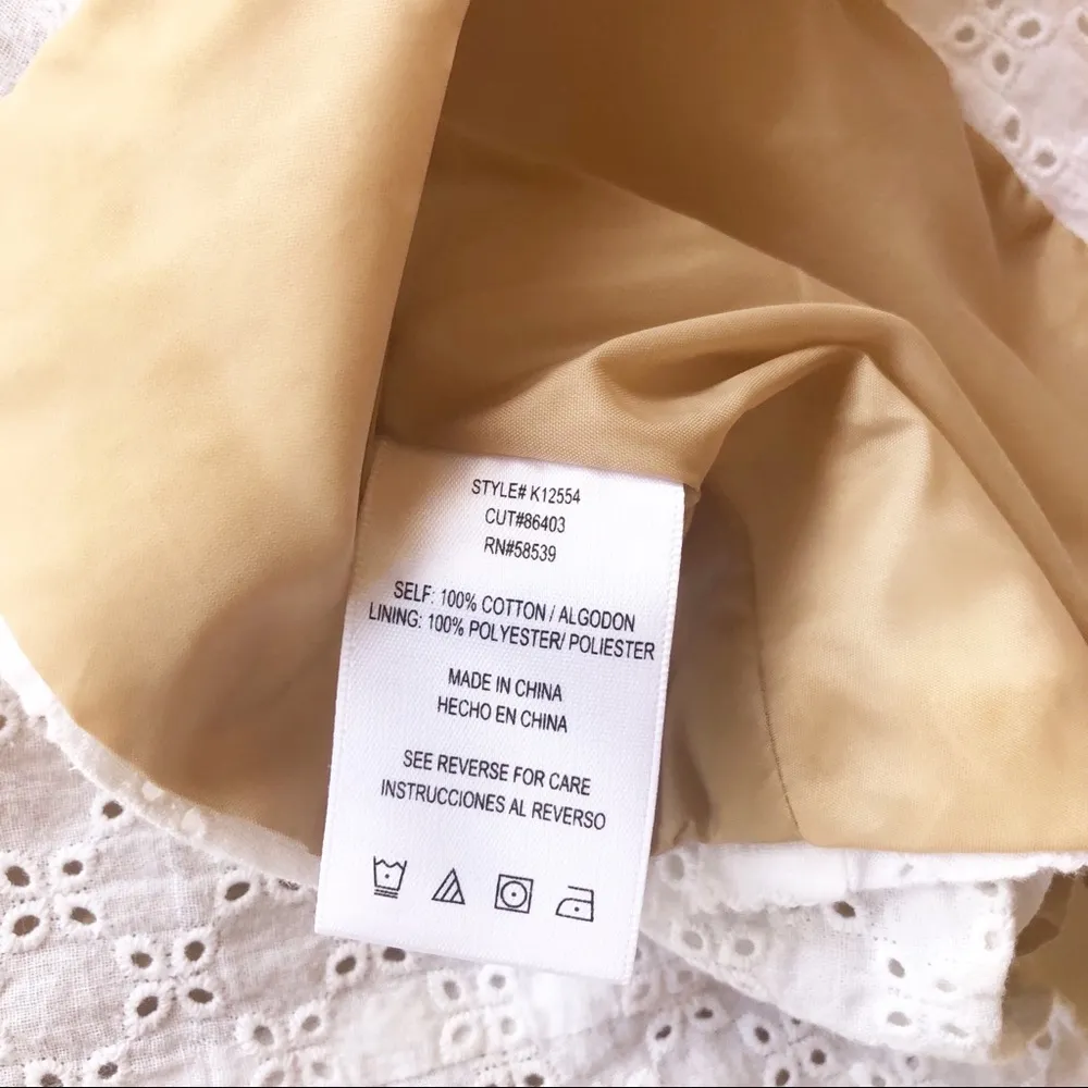 Kut From The Kloth  White Eyelet Fitted Blazer - Image 7