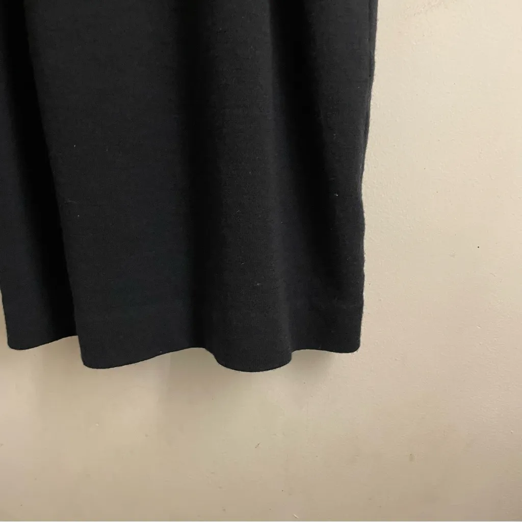 Martin + Osa Black Sleeveless Knit Dress Bow Detail Size 10 | Classic Mini Shift - Image 9