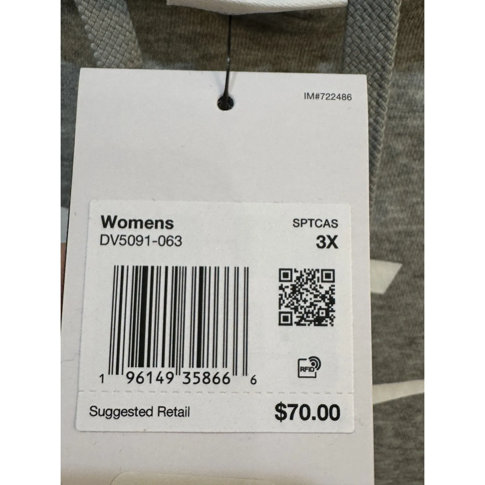 Nike Gray Basic Sweatshirt Women's Plus Size 3X Spell out Athlesiure Performance - Image 4