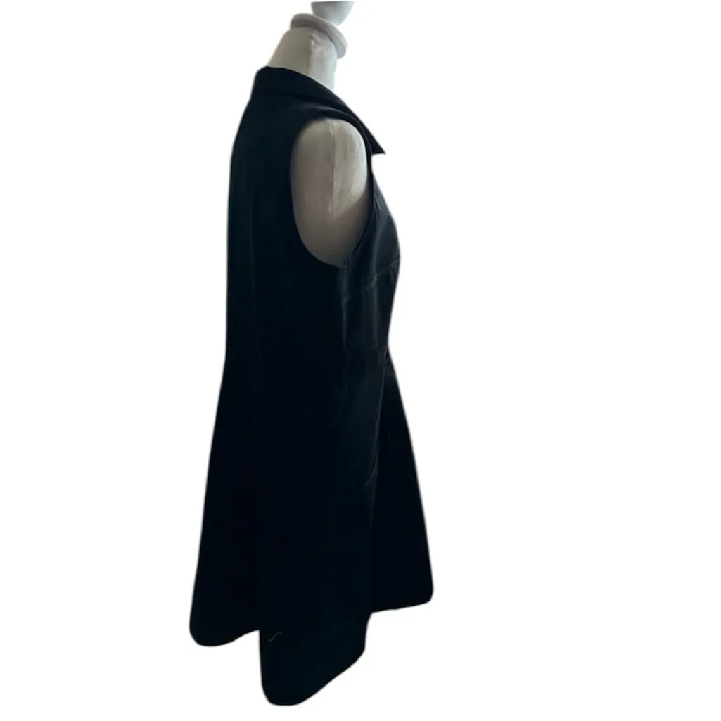 Calvin Klein Black Button-Up Sleeveless Dress - Image 3