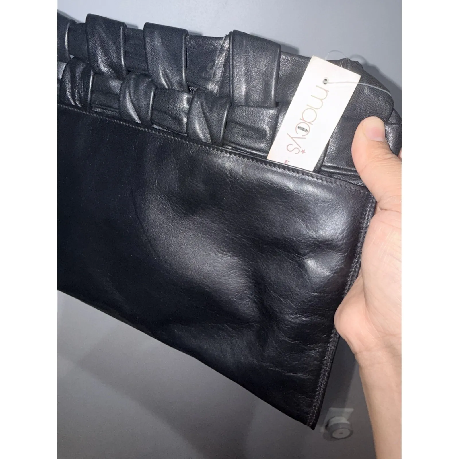 Vintage Andre Cellini Black Clutch Evening Bag Purse Woven Interacció NWT R - Image 3