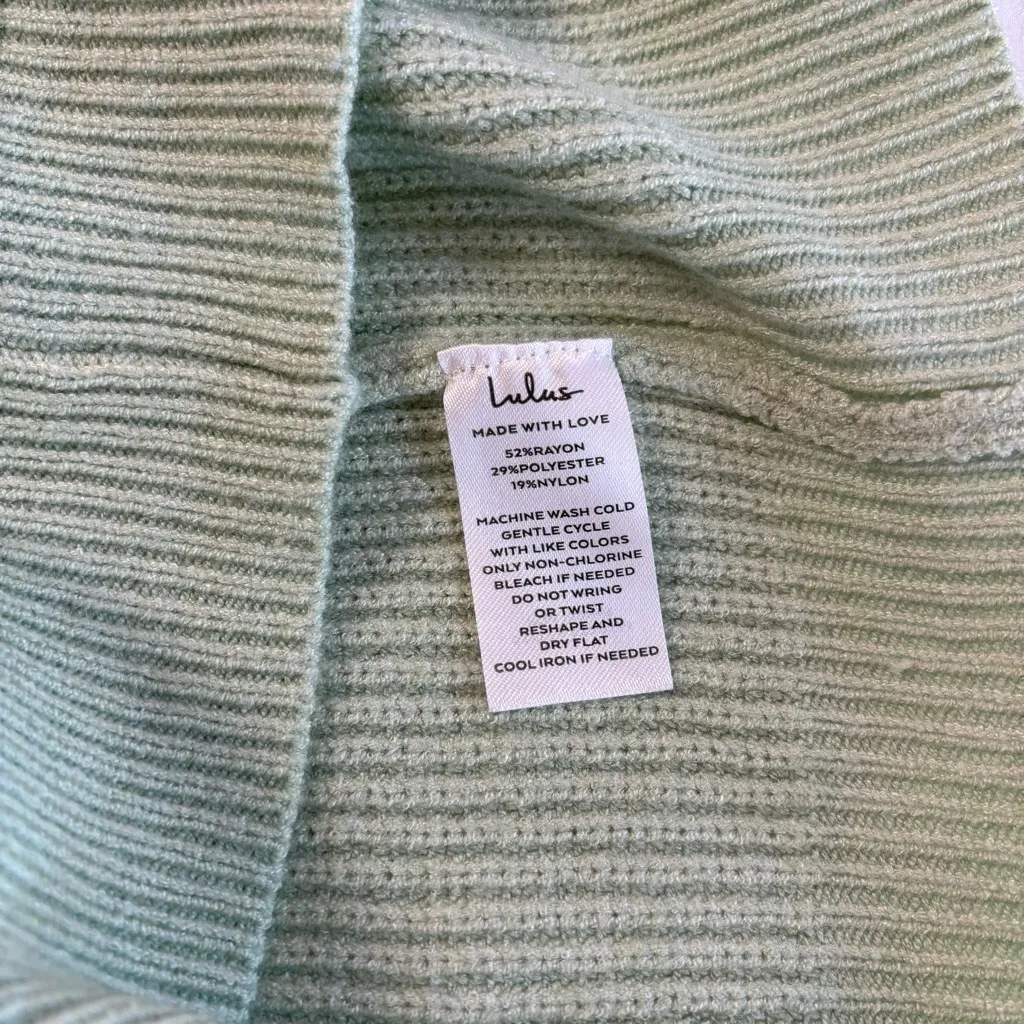 Lulu’s light green chunky knit tank top Size M - Image 4