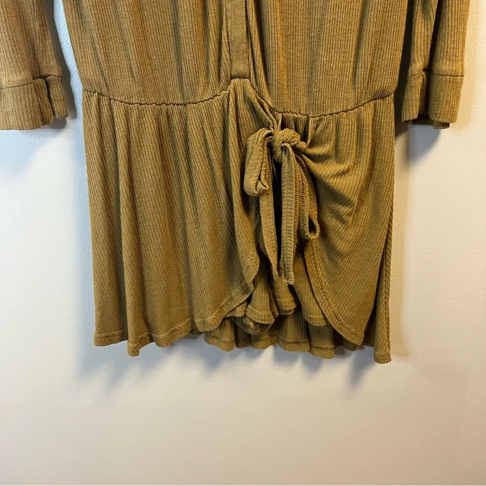 Free People Beach x Revolve Lively Romper in Tropical Nut Sz XS EUC Linen Blend - Image 7