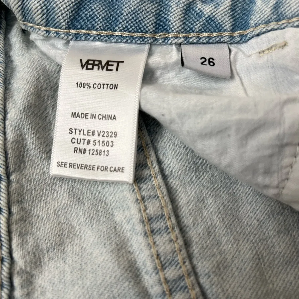 VERVET LOS ANGELES Light Blue Distressed Women's Jeans Size 26 - Image 2