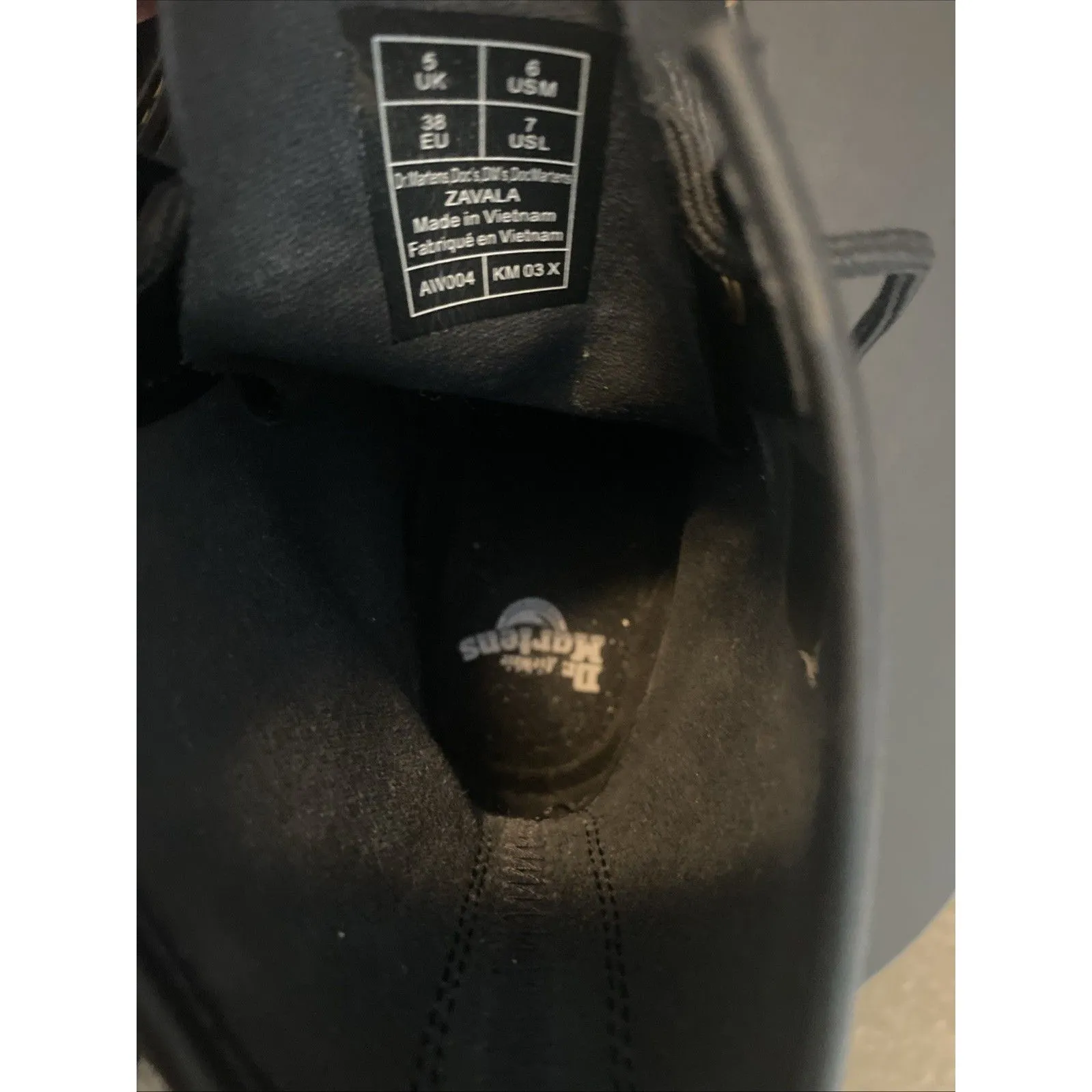 Dr. Martens Zavala Women’s Air Wair Black Leather Combat Boots Men 6/women 7 - Image 16