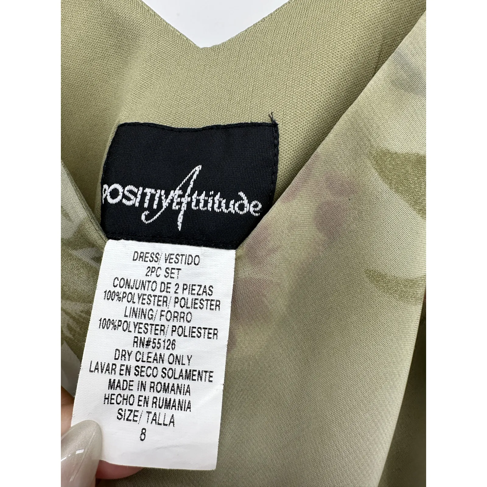 Positive Attitude Women Y2K Maxi Dress Size 8 Green Floral Fairy Dainty Coquette - Image 7