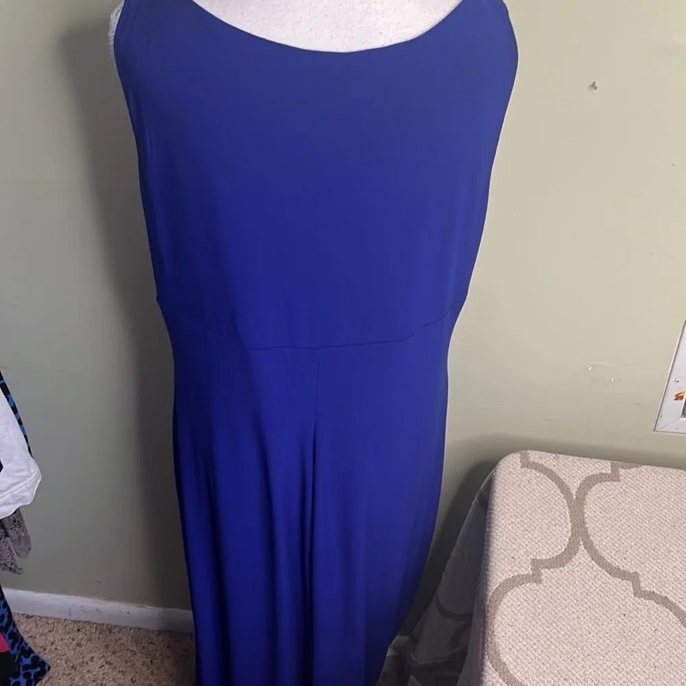 Lauren Ralph Lauren Maxi jersey gown with slit and side ruching size 18 - Image 6