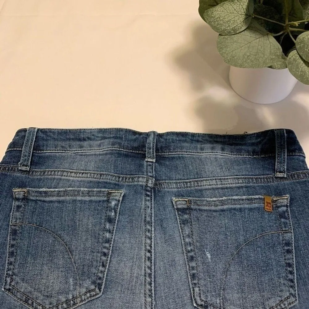 JOE'S JEANS Rolled Skinny Ankle Midrise Jean Becky Distressed Medium Denim sz 28 - Image 11