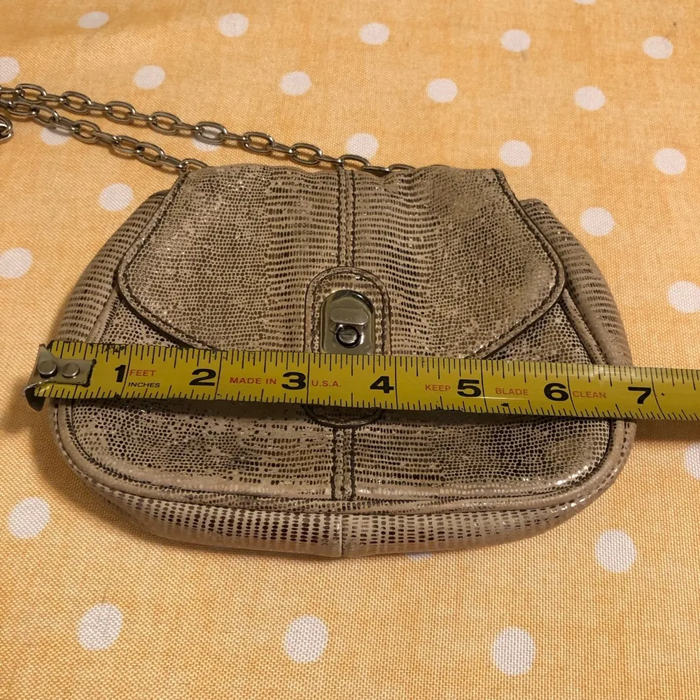 Banana Republic Crossbody Bag Chain Strap Gold Small Purse - Image 14
