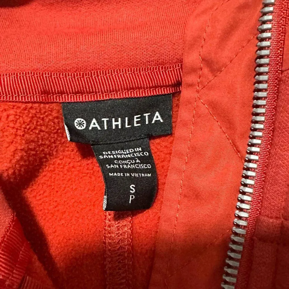 Athleta On My Way Triumph Hoodie in Rust Full Zip Balloon Sleeve Jacket - Image 2