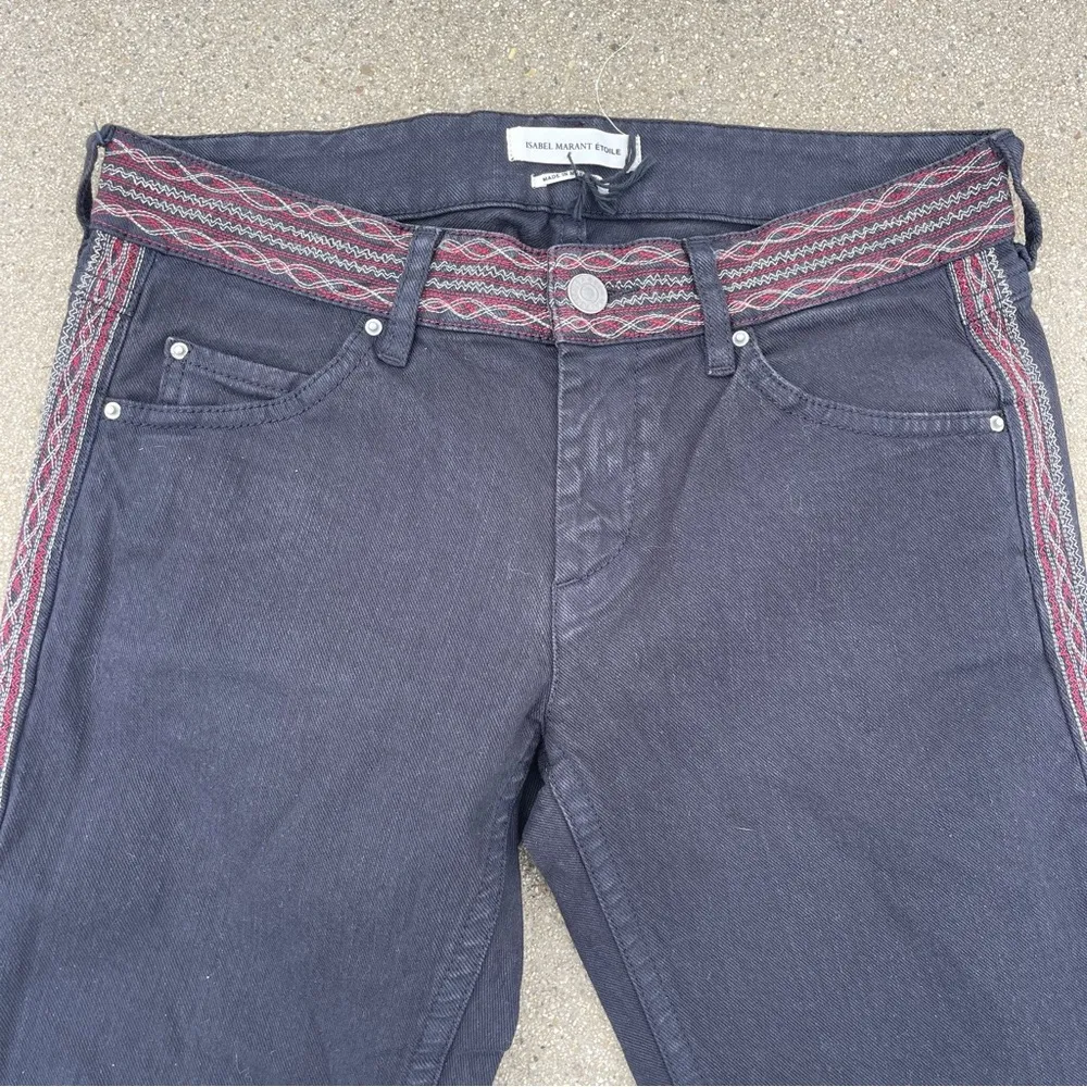 ISABEL MARANT ETOILE | Embroidered Stripe Jeans - Image 4