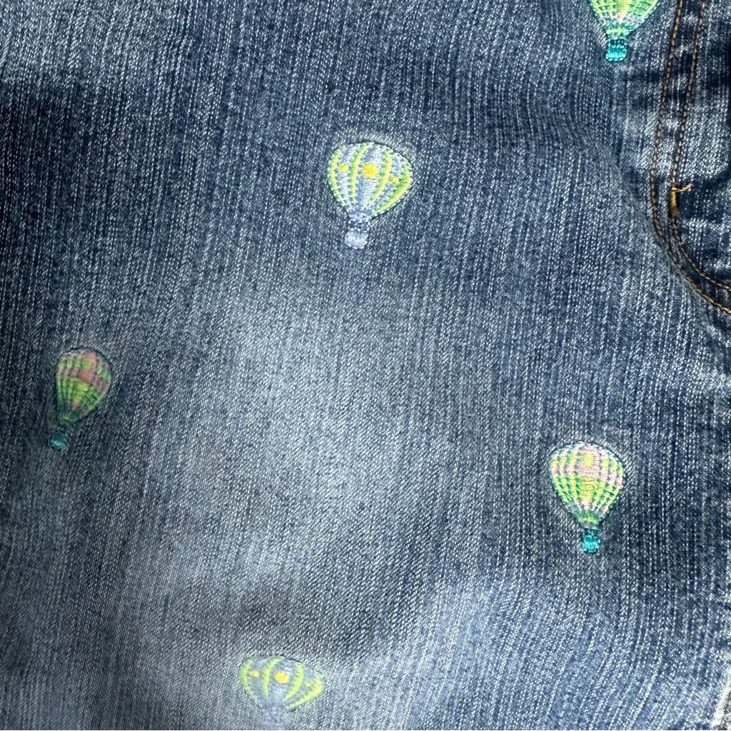 Lilly Pulitzer Vintage Denim Embroidered Skirt Size 2 - Image 7