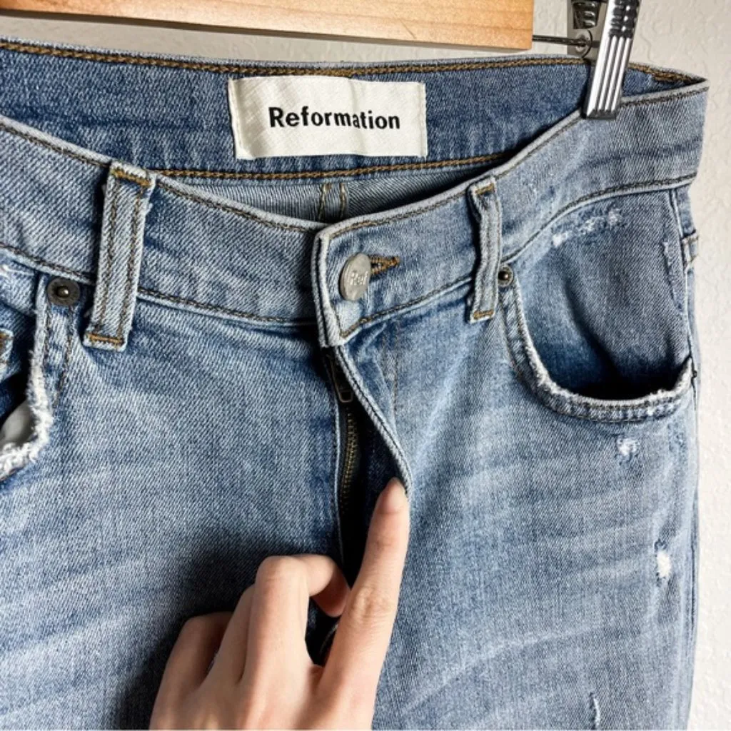 Reformation Hepburn High Rise Skinny Jean Size 26 in Ibiza - Image 7