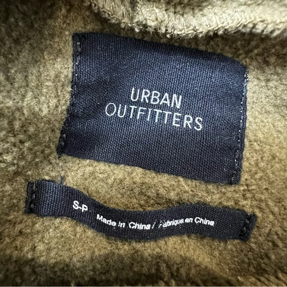 Urban Outfitters UO Sweatshirt Peplum Pullover Hoodie Olive Green Size S - Image 8