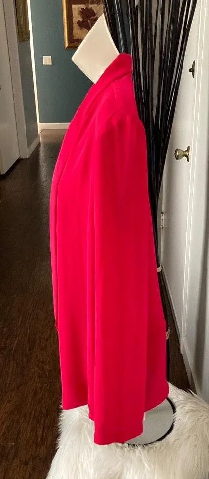 Lush Fuchsia Drapey Open Blazer - Image 4