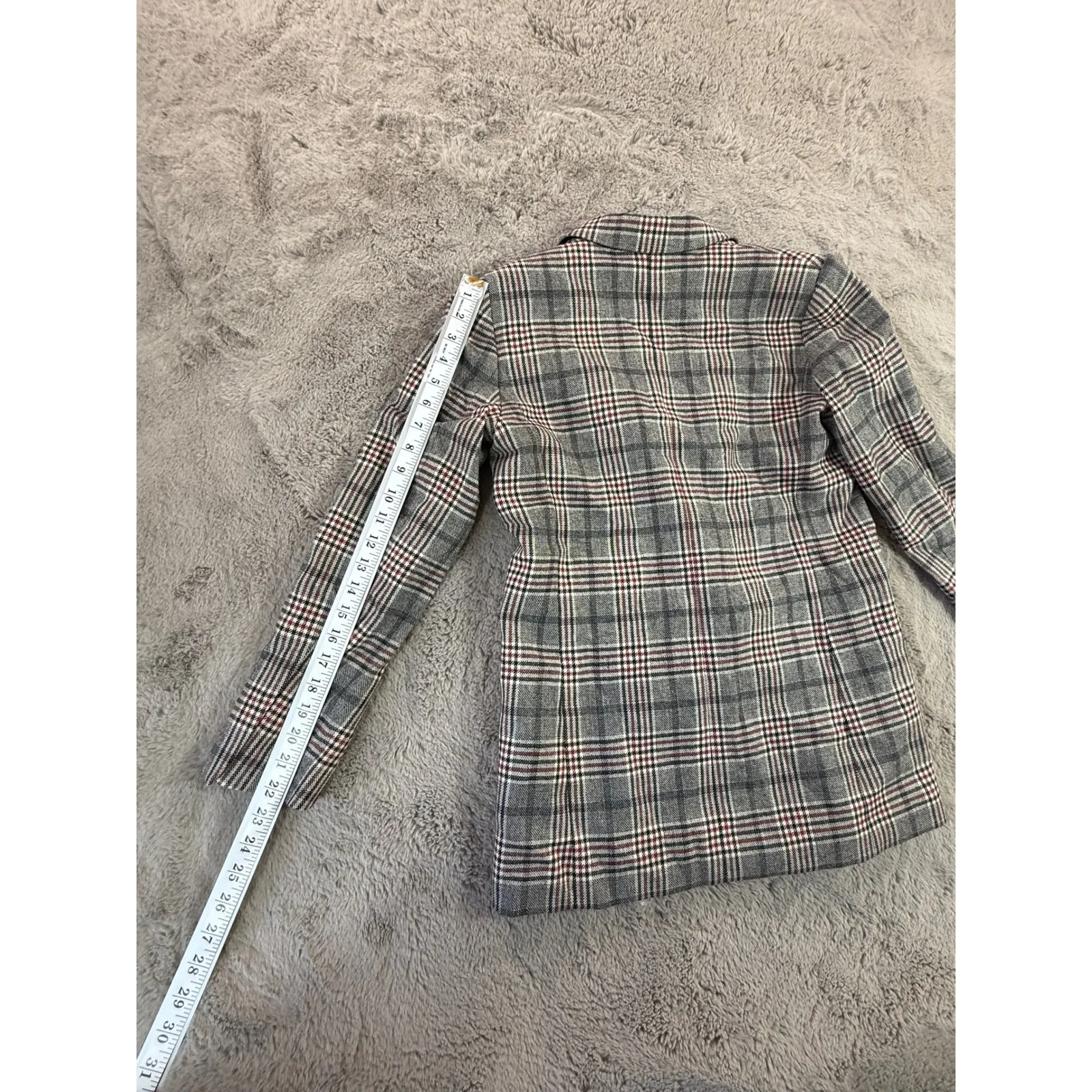 NWT Sandro Paris Lauryn Plaid Wool Blazer Women 36 Double Breasted‎ Designer Lux - Image 12