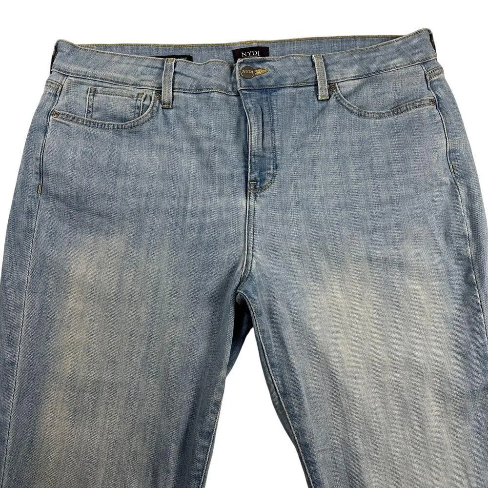 NYDJ Marilyn Straight Leg amid Rise Ankle Jeans Lift x Tuck Technology Size 16 - Image 3