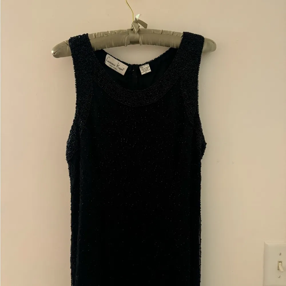 stunning vintage Laurence Kazara NEW YORK floor length beaded gown size PL - Image 2