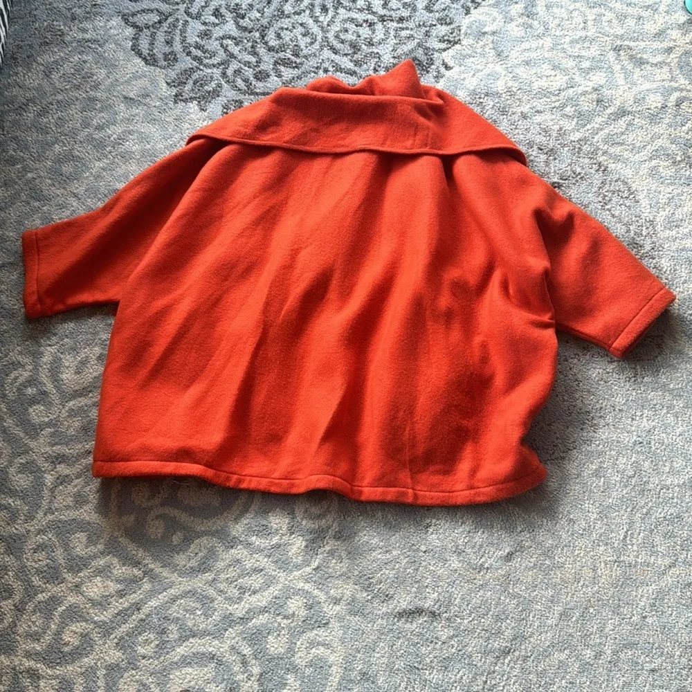 Vintage Northern Passage Fringe Fleece Coat Orange One Size Size undefined - Image 6