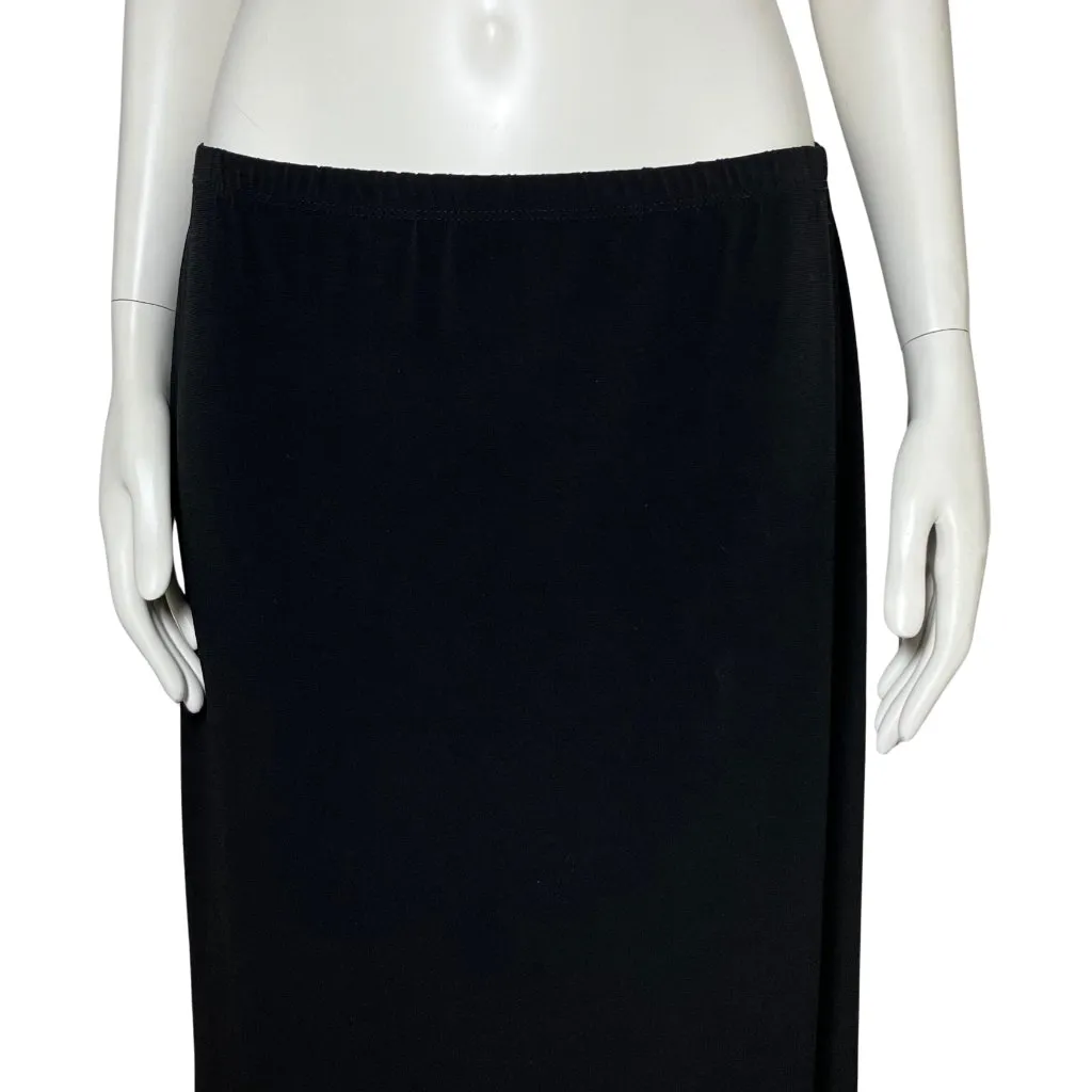 Vintage 90s Y2K Black Whimsigoth Midi Skirt Ruffle Hem. Medium. Romantic Classic - Image 8