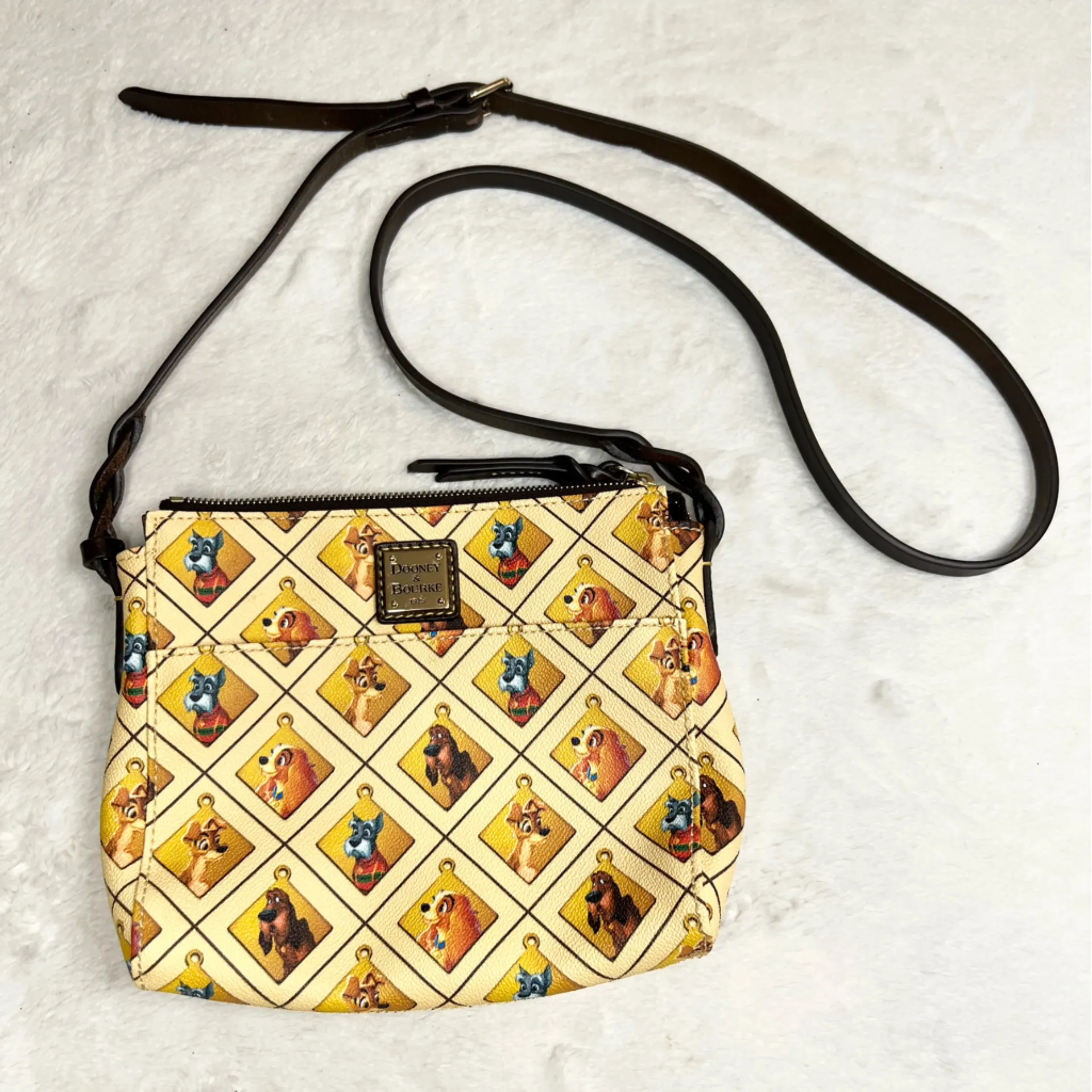 Disney Parks Dooney & Bourke Lady and the Tramp Dogs Crossbody Bag Retired Rare! - Image 15