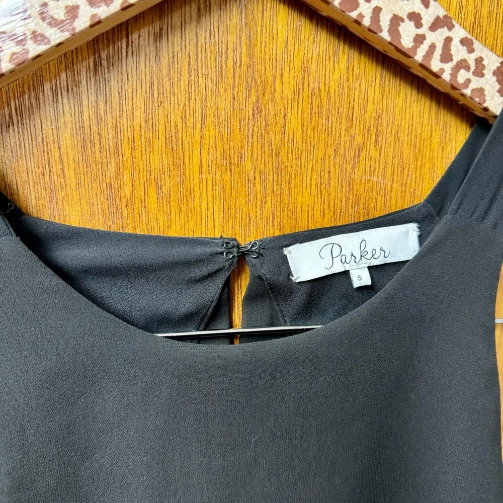 Parker Sleeveless Halter Neck Beaded Skirt Mini Dress Black White Small S - Image 7