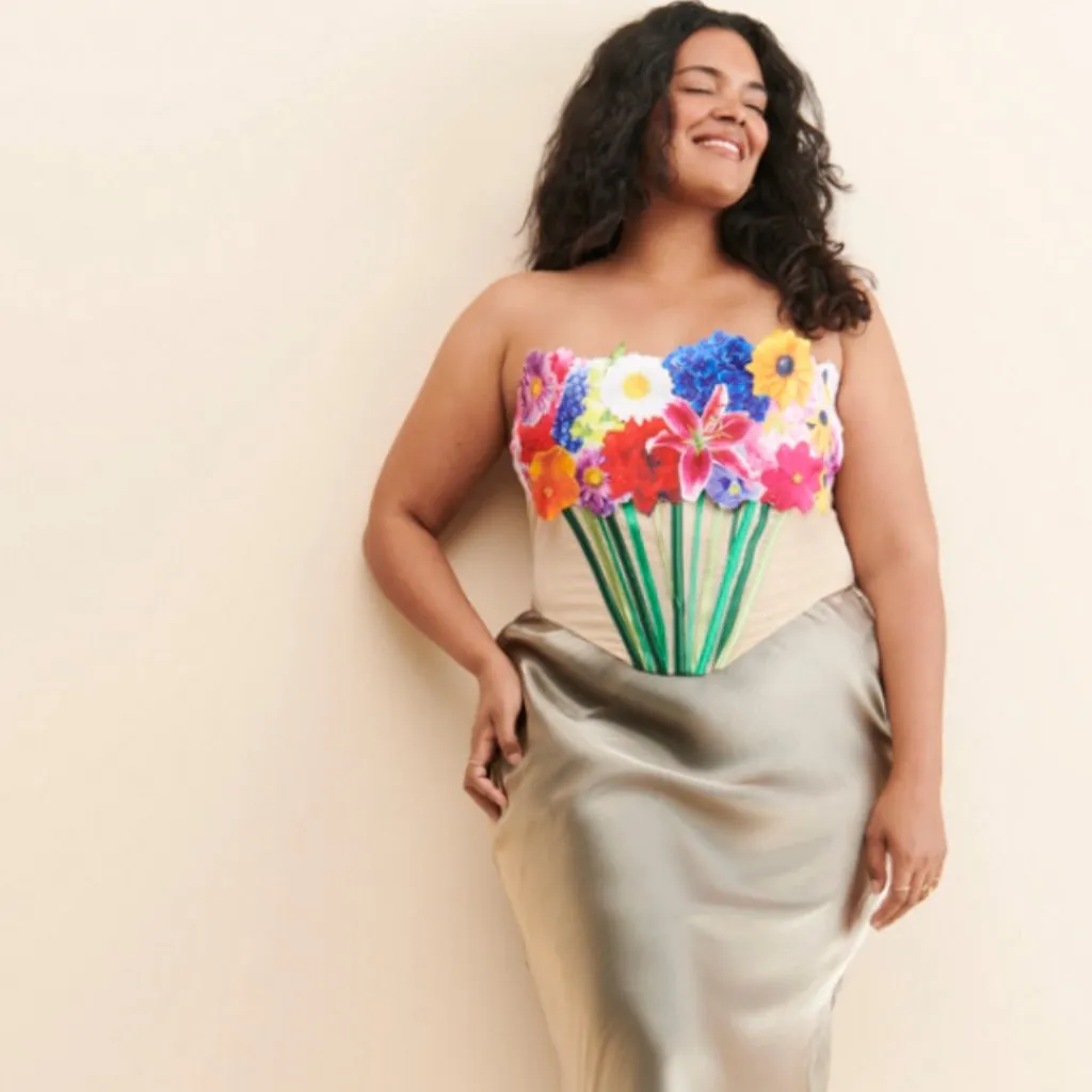 Tyler McGillivary‎ Bouquet Corset 1X Top Pink Size 18W - Image 6