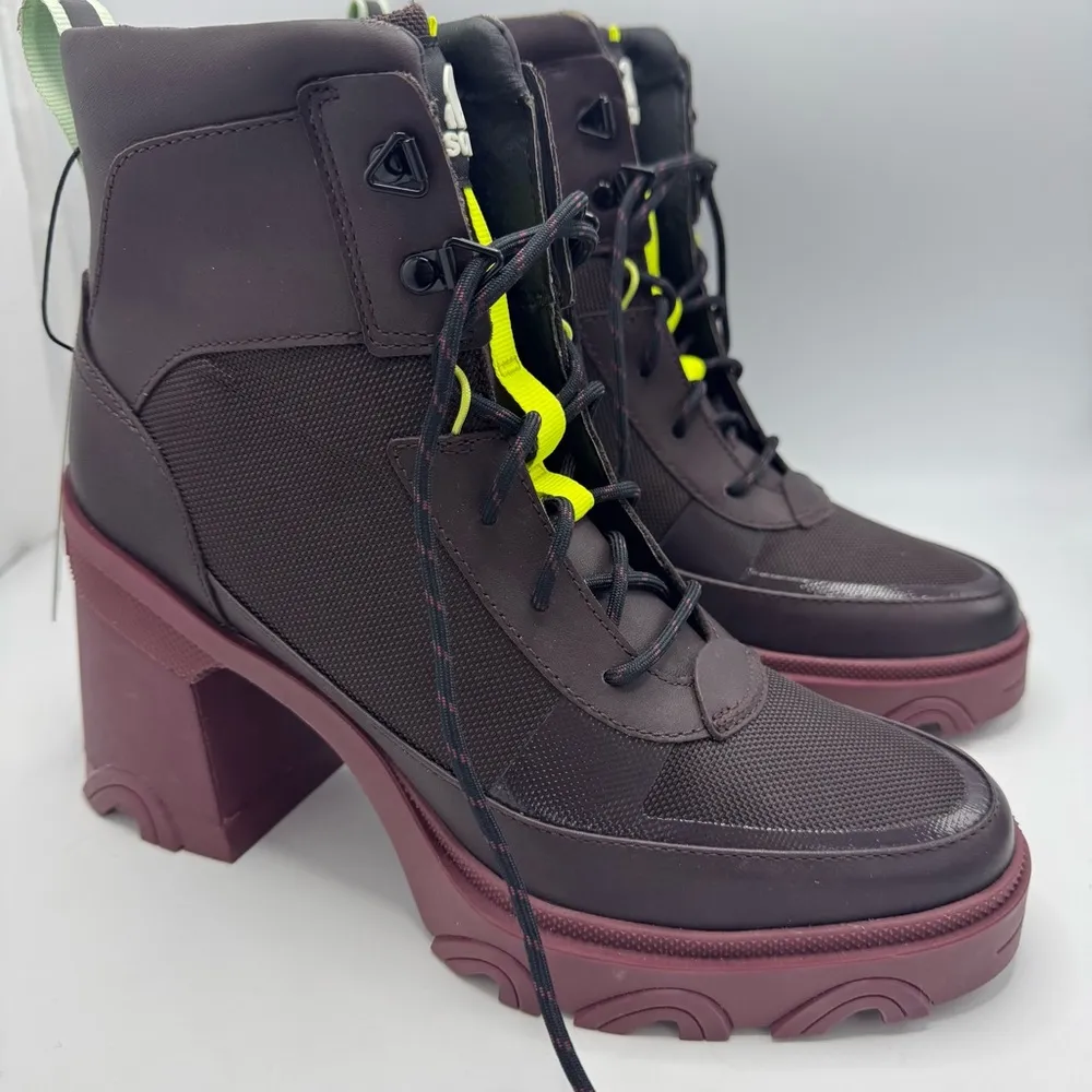 SOREL Brex Heel Lace Waterproof Boot in New Cinder Sea Sprite Size 10 - Image 4