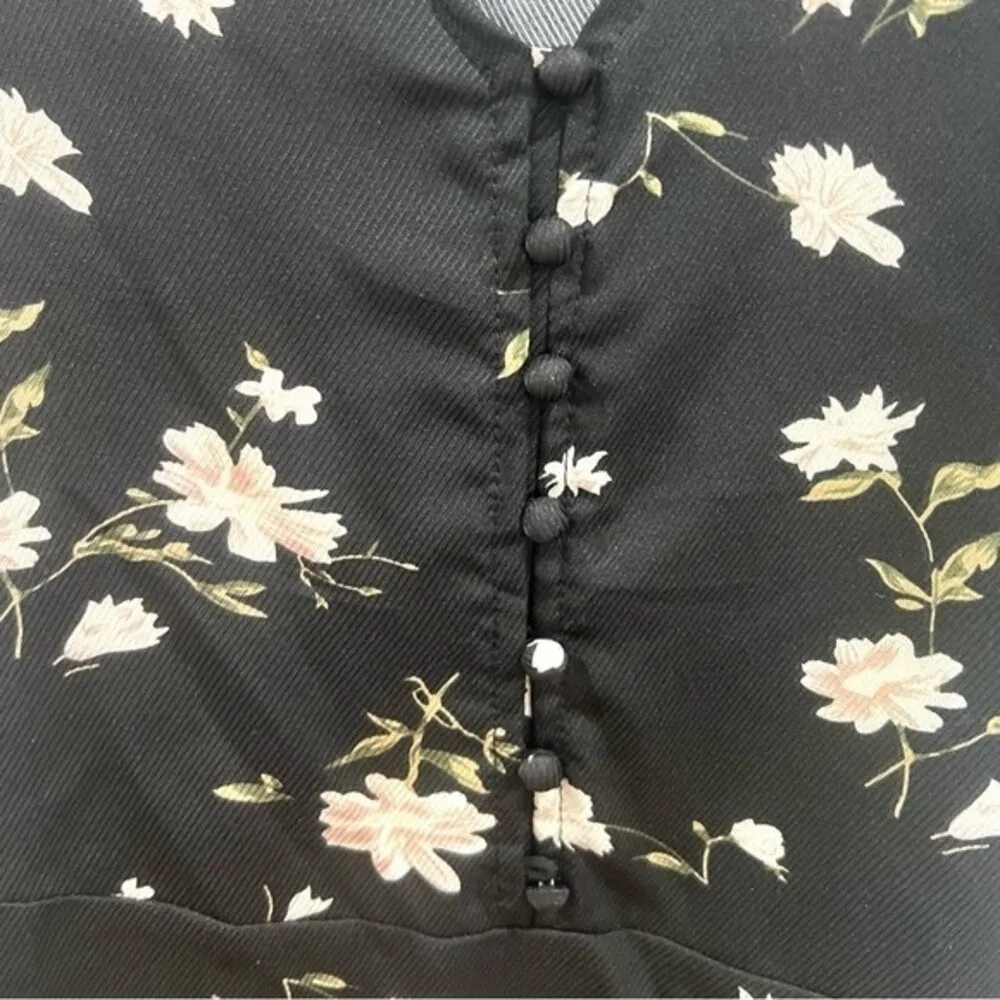 black floral half button mini dress size 0 NWT - Image 7