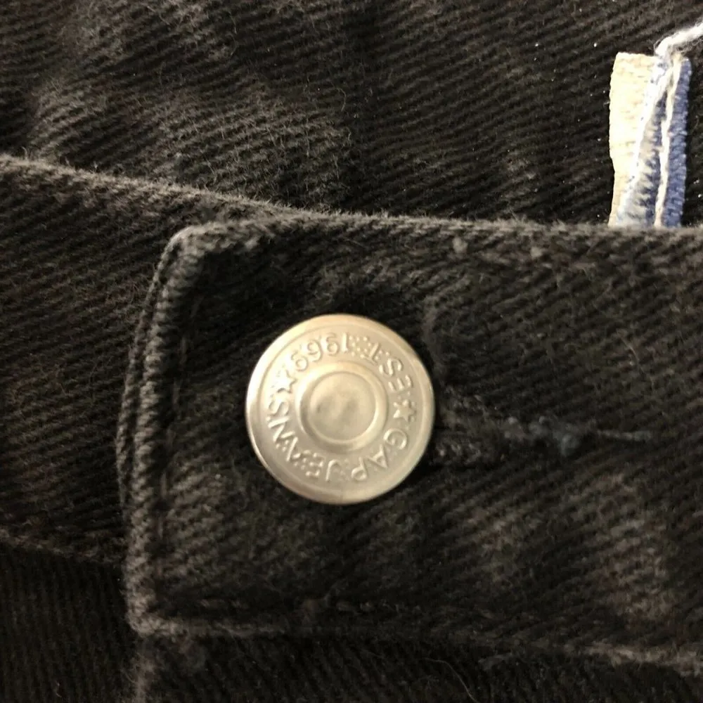 Gap Womens Vintage 90s Mom Jeans High Waist Tapered Cotton Black 12 Long - Image 3