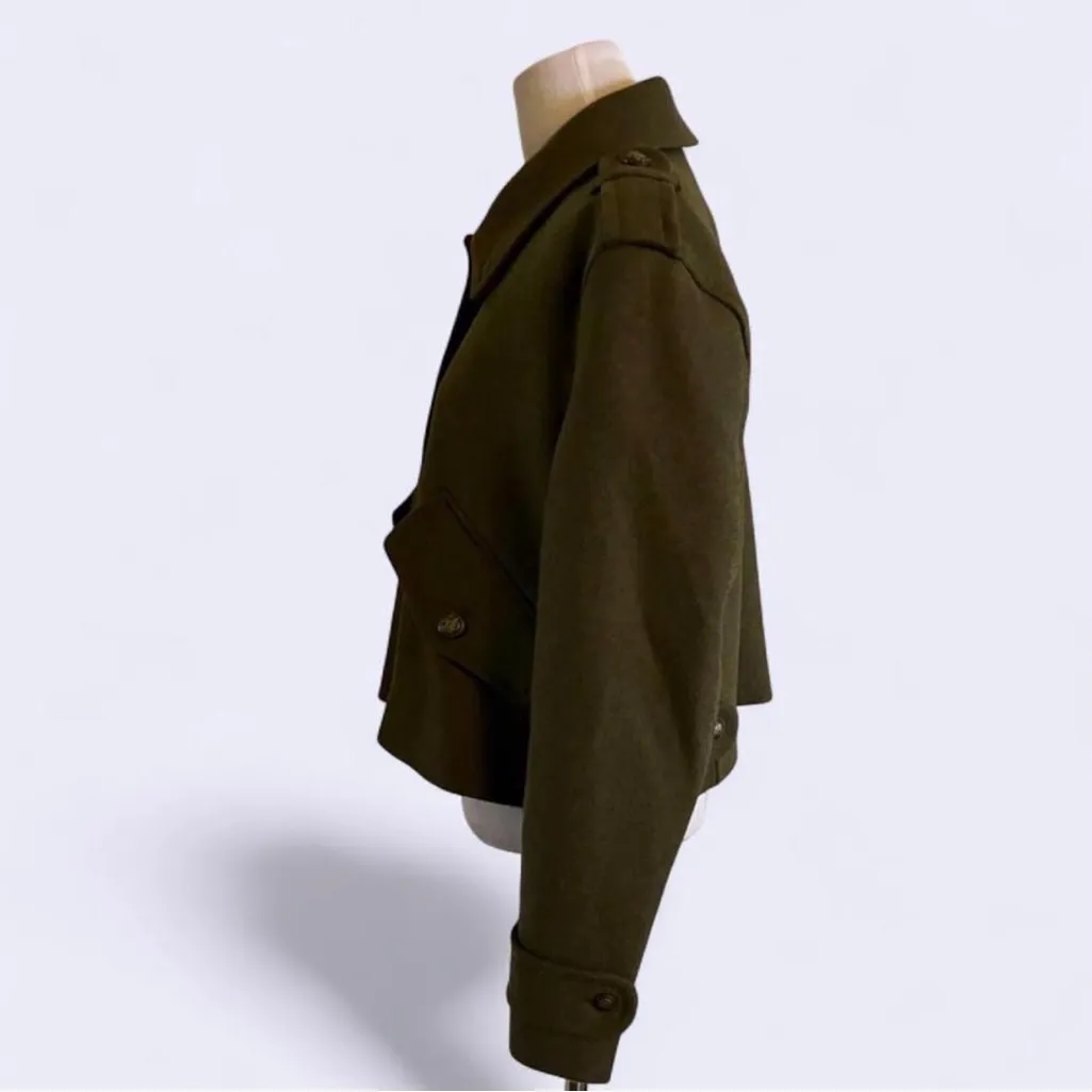 Zara Cropped military style jacket Sz L - Image 3