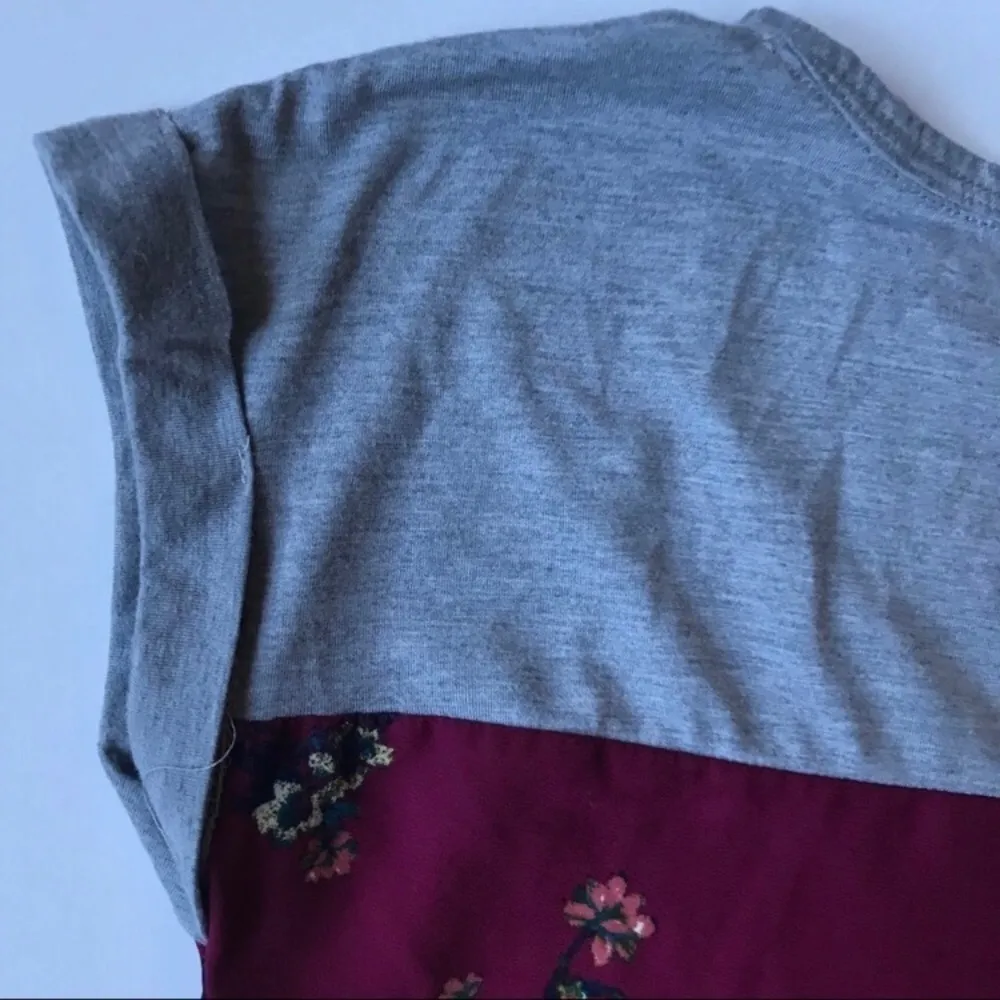 Rewind Colorblock Floral Capped Sleeve Blouse Size Small - Image 4