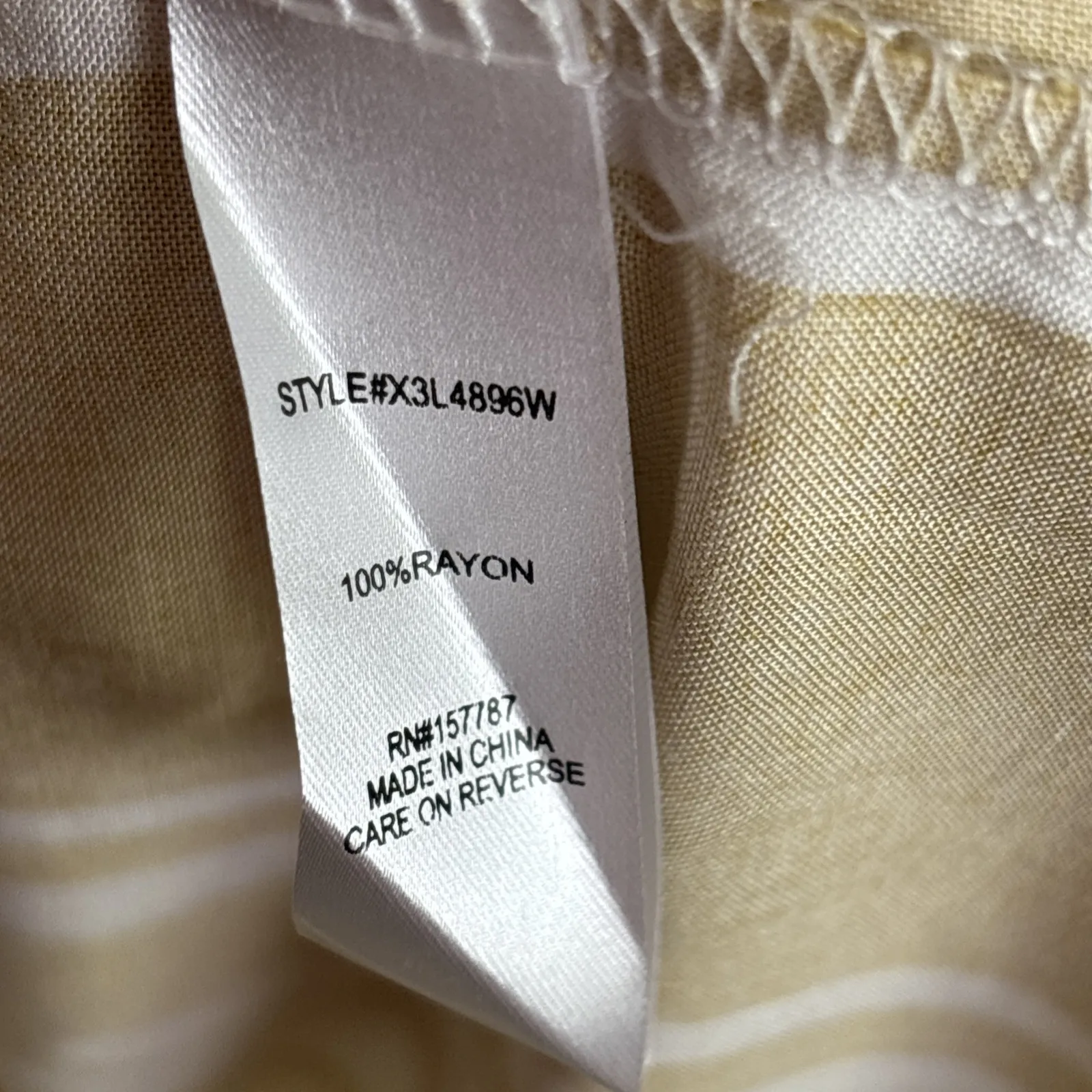 Jolie and Joy Womens Dress Sz 3X Plus Yellow Print Lightweight Belted Midi - Image 9